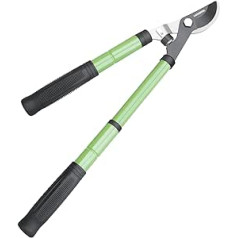 GARDENWORK Lightweight Telescopic Loppers (43-58 cm), Bypass Lopper with SK5 Alloy Blades, Professional Loppers for Fruit Trees, Dead Branches, Shrubs, Rubber Handles, Cuts 5 cm Branches