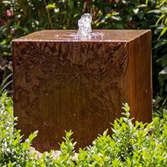 Köhko® Peru 31004 Cube Fountain Corten Steel with LED Lighting