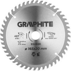 Graphite Пильное полотно, погружная пила, Widia, 165 x 1,5 x 2,6 x 20 мм, 48 зубьев