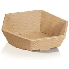 Weinkarton24. com 10x Gift Basket, Easter Basket, Gift Basket, Hexagonal Corrugated Cardboard Basket, Size: S