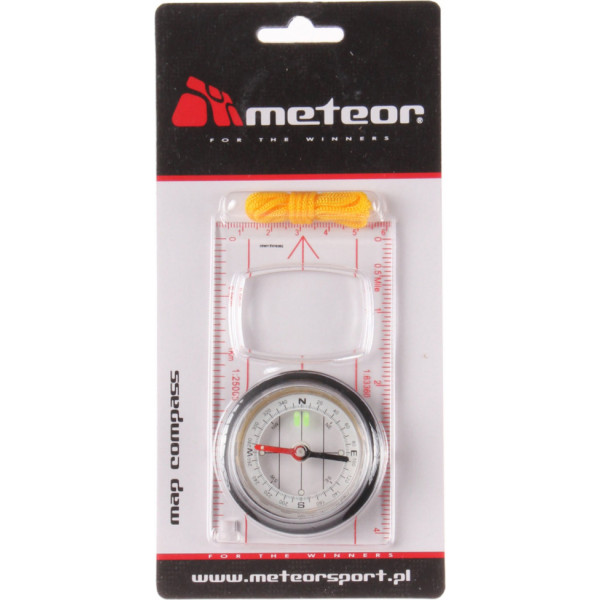 Tūristu kompass ar Meteor 71007 lineālu