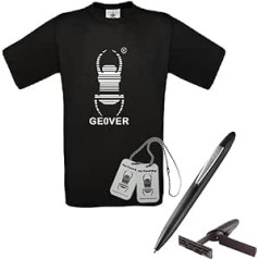 Geo-versand Gift Set T-Shirt + Stamp Ballpoint Pen + Travelbug + C