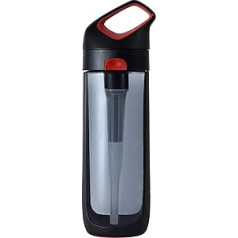KOR Nava Wasserflasche, mit Filter, BPA-frei, 650 ml, Schwarz/Rot