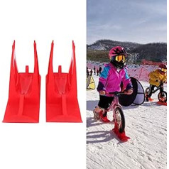 Children's Balanced Car Skis Children's Snowboard Sledge Balanced Scooter Board Ski Parts for Indoor Outdoor Use (ON)