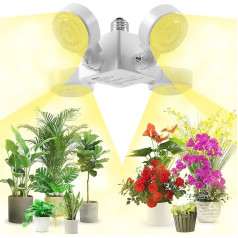 SANSI 30 W Plant Lamp LED Full Spectrum, E27 White Foldable Grow Light Bulb, High PPFD Plant Light for Indoor Plants, Hydroponics, Succulents, Seedlings, Vegetables, Flowers Gardening