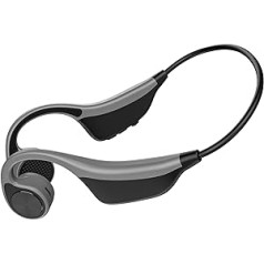 Smalody Auriculares de Conducción ósea Inalámbricos de Oído Abierto, Ligeros, Resistentes al Sudor, Auriculares de Micrófono Incorporados, IP67 Impermeables para Entrenamientos y Correr Black