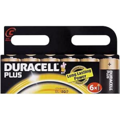 Duracell Plus Alkaline Batterie 1.5VC Ref MN1400P6 [Pack 6]