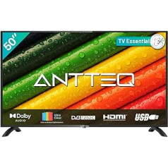 Antteq AB50D1 TV 50 Inch (TV 127 cm), Dolby Audio, LED, Triple Tuner DVB-C / T2 / S2, CI+, HDMI, Media Player via USB, Digital Audio Output, incl. Hotel Mode