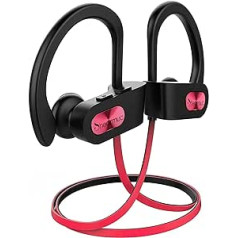 Bluetooth headphones, sports in-ear headphones with 16 hours playtime, IPX7 waterproof, bass stereo sound, sports headphones with microphone for jogging/running