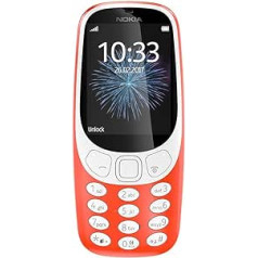 Nokia 3310 Single SIM mobile phone - German goods (2.4 inch color screen, 2MP camera, Bluetooth, radio, MP3 player) warm red