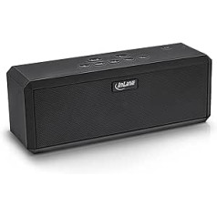 InLine WOOME 2 Bluetooth Speaker, Music Box with True Wireless Stereo (TWS), NFC, aptX, Rich Bass, 20 Watt Speaker, 10 Hours Battery, Black, 55382S