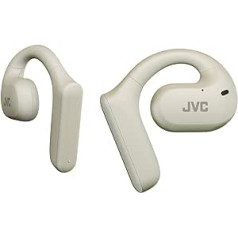 JVC Nearphones HA-NP35T-W True Wireless Earbuds, Open Ear Design, Noise Cancelling for Clear Assignment, Water Protection (IPX4), Microphone Muting Function, 17 Hours Playback, Bluetooth 5.1, White