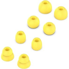 Aiivioll 8 Piece Replacement Silicone Earbuds Compatible with Powerbeats Pro Wireless Earbuds (Yellow)