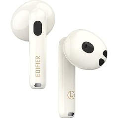 Edifier W320TN Adaptive Active Noise Cancelling Earphones, LDAC & Hi-Res Audio Wireless, 6 Microphones AI Call Noise Cancellation, In-Ear Detection, App, Quick Charge, IP54, Bluetooth 5.3 - Ivory