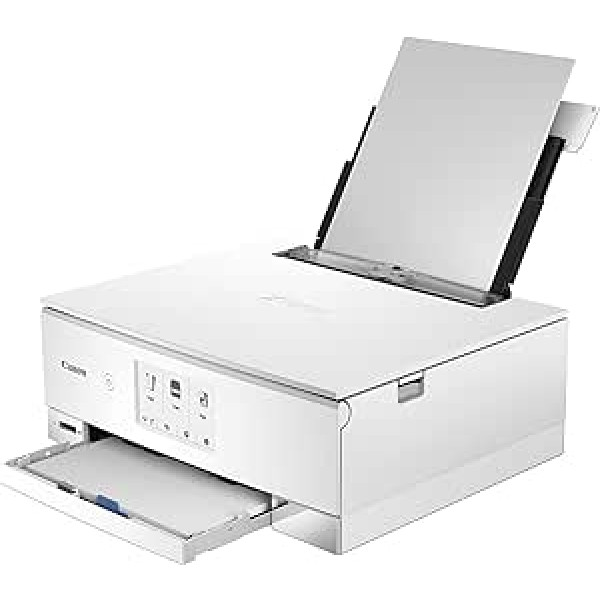 Canon PIXMA TS8351a Printer Colour Inkjet Multifunction Device DIN A4 (Scanner, Copier, 4800 x 1200 dpi, 6 Separate Inks, USB, WLAN, AirPrint, Duplex Printing, 2 Paper Feeders, 5 GHz), White