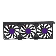 Graphics Card Cooler 3 x 90 mm Fan with LED Frame, Fan 3 Fans 5 V ARGB Light Strip PCI Slot Cooler with Fixed Bezel Screw Pack for Graphics Card