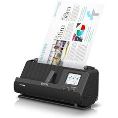 Epson Network Scanner ES-C380W, Compact A4 Business Scanner with Low Power Consumption, Duplex Feed Scanner with Versatile Media Processing, Black