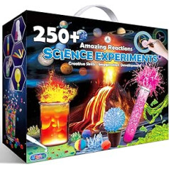 UNGLINGA 250+ Wissenschaft Experimente Kits for Kinder, Jungen Mädchen Spielzeug Geburtstag Geschenke Ideen, Chemie-Set, STEM Aktivitäten Bildungsprojekt, Vulkan Wissenschaftler Kit