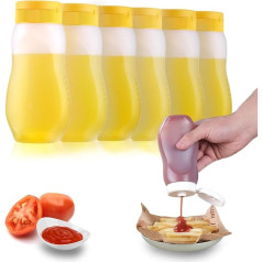 RAMFIYN бутылки для соусов, 340 мл, с крышкой флип-топ, бутылки для горячих соусов с крышками для масла, кемпинг, контейнеры для приправ, соус барб