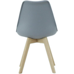 P&N Homewares Обеденный стул Lorenzo, дерево, серый, один размер