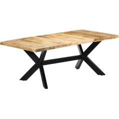 Vidaxl Обеденный стол из массива дерева манго Современный обеденный стол Деревянный стол Кухонный стол Стол из массива дерева Столовая 200 x 100 