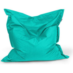 Bubibag Прямоугольная подушка Bean Bag Seat Cushion Bean Bag размером 160 x 145 см для помещений и улицы (бирюзовый)