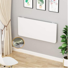 Lqssa Деревянный настенный складной угловой стол-верстак, складной стол с откидными створками, двойная поддержка сторон, белый/60 * 30см/24 * 12in