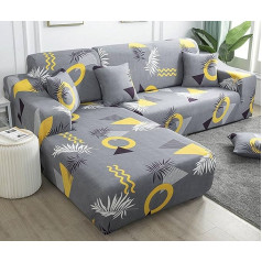 Диван Броски Диван Крышка L Форма Эластичный Стретч Диван Бросок Нескользящий Комплект из 2 3 мест + 3 местный диван Крышка Диван Крышка, H, L Ф