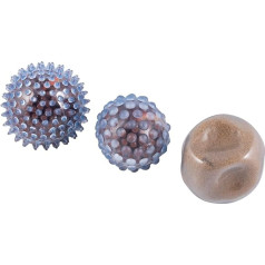 Stimove Mud Balls Set Worm | Multifunctional, Tactile, Anti-Stress, Kneading, Hedgehog, Gripping & Motor Skills Ball | Plastic | Brown | Diameter 7-12 cm