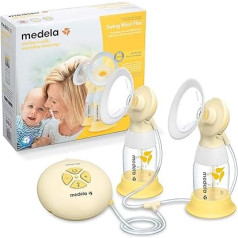 Двойной молокоотсос Medela Swing Maxi Flex - больше молока за меньшее время, с защитными экранами PersonalFit Flex и технологией двухфазного сцеживания Medela
