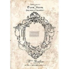 Бумага для переноса декора для мебели, стен, дерева и т.д. Декоративная пленка различных размеров и дизайна (античный оттиск 60,96 см x 86,36 см)