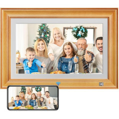 KODAK Digital Picture Frame 14.1 Inch WLAN Electronic Picture Frame Full HD IPS Touchscreen Smart Photo Frame Cloud with App, 32GB Memory, Automatic Rotation, Sharing Pictures, Music, Videos