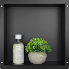 Bernkot Душевая ниша из нержавеющей стали Black 304 Stainless Steel Wall Recess 30 x 30 x 10 см Не требует укладки плитки Скрытый монтаж