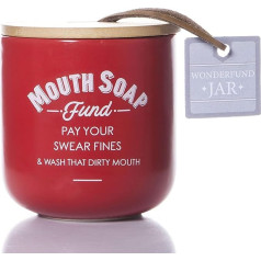 Boxer Gifts Mouthsoap Fund Money Box Swearing Fine Coin Saver Box Funny Friends, Family and Coworkers, Glass, Red, One Size