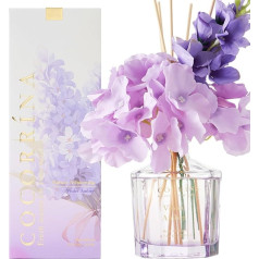 Cocorrína Flower Room Fragrance with 8 Fragrance Sticks, 250 ml, Violet Amber, Natural, Long-Lasting, Reed Diffuser for Home, Bedroom, Office, Bathroom, Shelf Decor (Master Collection