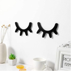 1 пара ресниц деревянные детские комнаты стены украшения ресницы фон стены наклейки ресницы дерево для детей спальня стены искусства укра