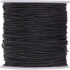 Карта поставщиков 1 мм Durchmesser, 100 м, эластичный латексный шнур для нарукавников, сатин, декоративный, dehnbare Kordel, Handstrickschnur, Faden für Armbänder, Perlen, DIY-Her