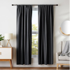 Amazon Basics Blackout Curtains Set of 4 Black 52