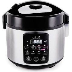 Yum Asia Kumo YumCarb Rice Cooker с керамической чашей и усовершенствованной системой Fuzzy Logic, 5 функций приготовления риса, 3 функции мультиварки, (5,5 чаш, 1 