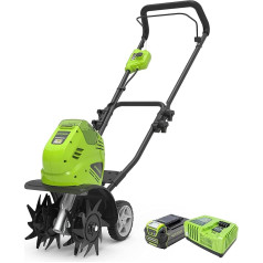 Greenworks Tools G40TL + 01-000002927207 G40B5 Аккумуляторы, 40 В, зеленый, серый, черный + быстрое зарядное устройство G40UC4