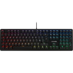 Игровая механическая клавиатура CHERRY G80-3000N RGB с RGB-подсветкой, британская раскладка (QWERTY), проводные переключатели Original MX SILENT RED, черный