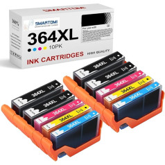 SMARTOMI 364XL черный картридж совместим с HP 364 картридж для Deskject 3520 Photosmart 5520 5510 Officejet 4622, 6520 4622 5515 7520 5522 6510 b109a b110a 3070A (упаковка из 10)