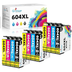 Картриджи Q-image 604XL для 604 604XL Multipack Совместимость с Expression Home XP-2200 XP-2205 XP-3200 XP-3205 XP-4200 XP-4205 Workforce WF-2910 WF-2930 WF-2935 WF-2950 (упаковка из 12 штук)
