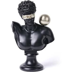 NENBOLEC Modern Sculpture Statue Greek Bust Decor Figures Abstract Arts Living Room Art Polyresin Black Gift 36 cm