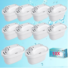 Упаковка из 10 картриджей для фильтров воды, совместимых с кувшинами Brita Maxtra+, Brita Style, Mavea Elemaris XL Water Tanka, картриджи для фильтров, замена фильтро