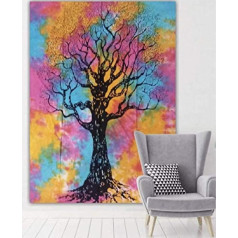 Оригинал Kikan Индийский Гобелен Мандала Стены Висит Богемный Декор Постельное Покрывало Многоцветный Хлопок Хиппи Бохо Ручной Печати