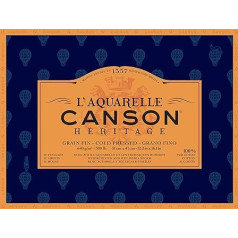 CANSON Héritage Watercolour Pad 31 x 41 см 20 листов 640 г/м² Fine Grain