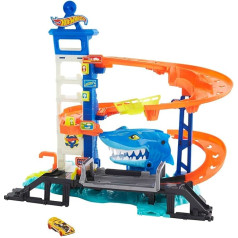 Игровой набор Hot Wheels City Shark Attack, с 1 машинкой, трек с арканом, можно комбинировать с другими наборами, игрушка для детей от 4 лет