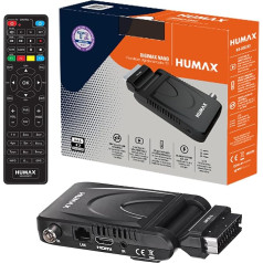 Humax - Эфирный цифровой декодер DVB-T2 HD-2023T2 Digimax Nano с пультом дистанционного управления 2-в-1 для управления телевизором
