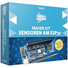 FRANZIS 67179 Maker Kit Sensors on ESP32, Includes All Components and 140 Page Manual